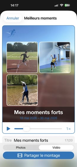 Montage de temps forts